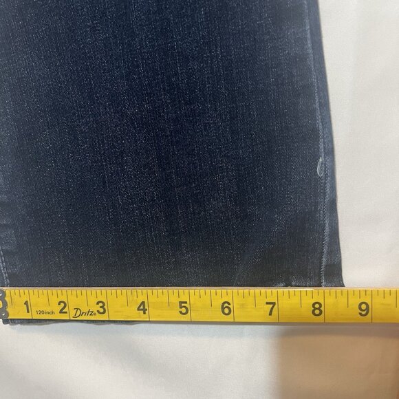 Seven7 Women’s Jeans Size 12 Blue Stretch Denim Mid Rise Slim Bootcut Zipper - Picture 8 of 16